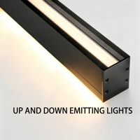 Lampe suspendue linéaire LED à double émission 36W 1200mm, luminaire commercial pour bureau, éclairage décoratif pour la maison