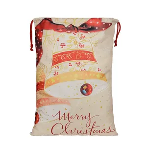 Monogram Jumbo <strong>Christmas</strong> <strong>Hessian</strong> Santa <strong>Sack</strong> Stocking Bag Personalized Sublimation Santa on the Way Present Stocking <strong>Sacks</strong> - Product Image 2