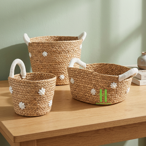 Cestas colgantes decorativas de jacinto de agua, decoración de pared de habitación para niños, hecho a mano, buen precio de la fábrica de Vietnam - Product Image 1