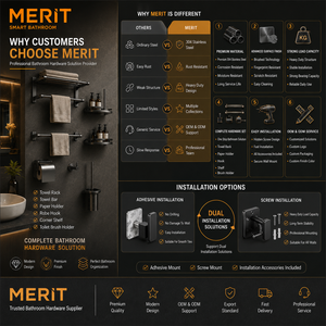 Set di Accessori per Bagno e Cucina in Acciaio Inox Spazzolato Oro, Design Moderno, Facile da Pulire, Montaggio a Parete, Lussuoso - Product Image 3