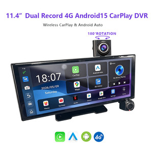 Cámara DVR Inteligente OEM de 11.4 Pulgadas para Espejo Retrovisor, 4G+64GB con Carplay Inalámbrico, Grabación Dual y Monitor de Estacionamiento para Flotas - Product Image 1