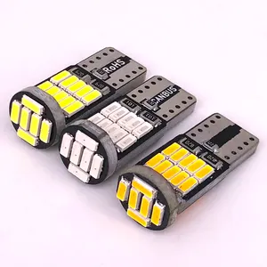 Siêu Sáng T10 W5w 194 501 Đèn Led Nội Thất Xe Hơi T10 26 SMD 4014 Chip Dụng Cụ Đèn Bóng Đèn Canbus Không Có Lỗi 12V 6000K