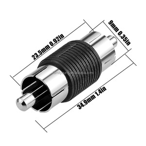 Adattatore RCA maschio a maschio Audio Video nichelato adattatore connettore accoppiatore maschio RCA per altoparlante fono amplificatore cavo RCA - Product Image 3