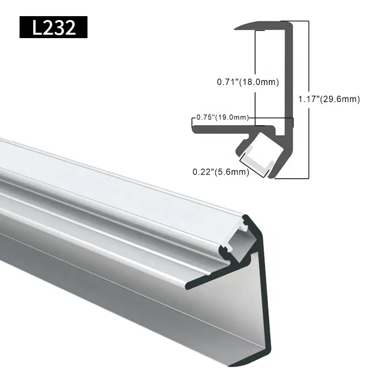 עבור רצועת LED תאורה למעלה ולמטה דיור אור פינת פרופיל Alu ערוץ שחול כיורי חום זווית אלומיניום פרופיל Led