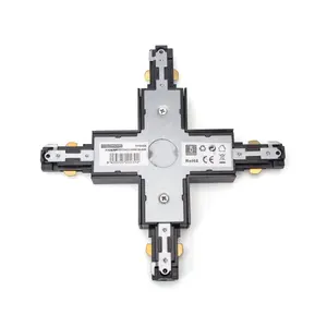 Binario a tre vie nero, tipo X, resistente e facile da installare, ideale per supportare connessioni elettriche e migliorare la... - Product Image 3