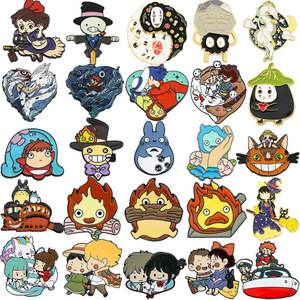 5000 types <span class=keywords><strong>de</strong></span> broches mignonnes en émail métallique pour chapeau et col, avec logo, inspirées <span class=keywords><strong>de</strong></span> la série d'anime japonaise <span class=keywords><strong>Hayao</strong></span> <span class=keywords><strong>Miyazaki</strong></span> Totoro - Product Image 1