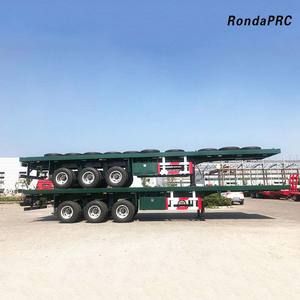 Harga Murah 3 as roda 20 kaki 40 kaki rangka kontainer digunakan kasur datar <span class=keywords><strong>Semi</strong></span> Trailer dengan kunci kontainer - Product Image 6
