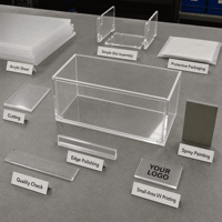 Vitrine d'exposition personnalisée en acrylique transparent avec ouverture frontale, panneau amovible, fente pour objets de collection, bijoux, impression UV, logo OEM