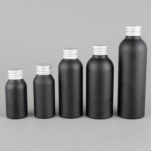 Venta al por mayor personalizado vacío 30ml 40 ml 50 ml 100 mL 120ml 150 ml 1oz 4 oz negro cosmético botella de <span class=keywords><strong>aluminio</strong></span> con tapón de rosca - Product Image 5