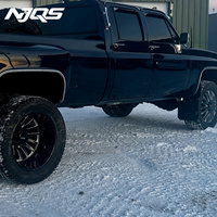 Jantes forgées NJQS noires personnalisées 10x225 8x180 8x170 8x6.5 6x5.5 6x139.7 pour camion tout-terrain 22 24 26 pouces pour GMC Ford RAM Chevrolet