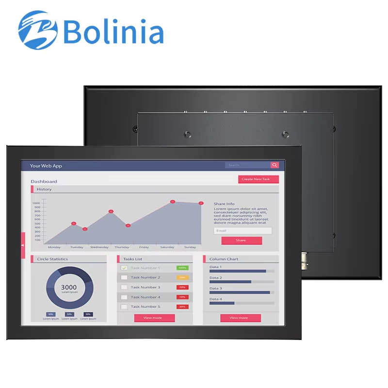Bolinia Factory 10 / 10.1 / 10.4 / 10.8 Inch Touch Screen VESA Wall Mounted Metal Monitor Industrial Monitor