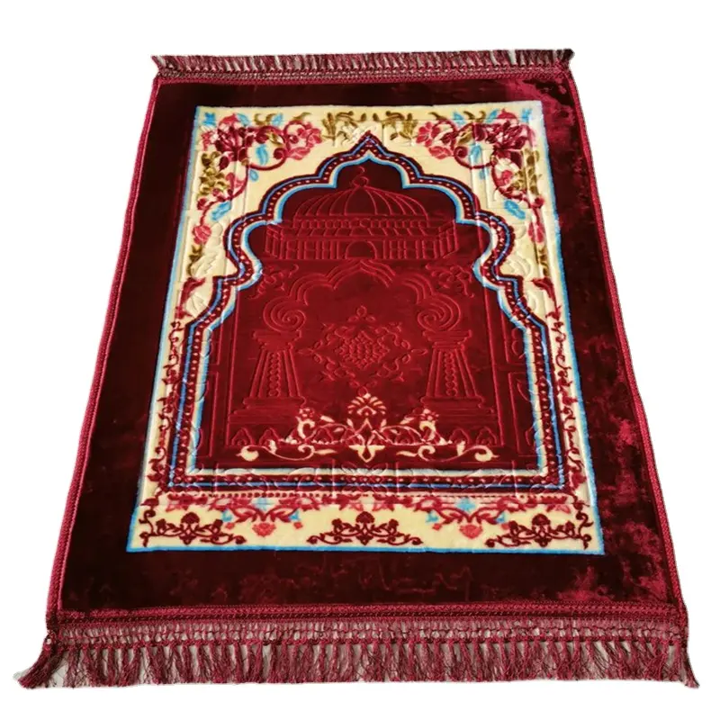 Islamic Worship Carpet/Prayer Mat Chinese Exporter Specialized Exporter Worship Mat Prayer Carpet 2024 New Design