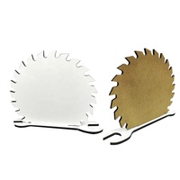 Fête des pères nouveauté cadeaux bricolage Logo personnalisé lames de scie Plaque de bureau Sublimation blanc scie roue clé cadre Photo