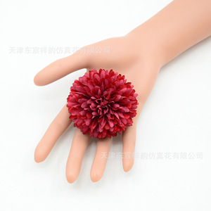Fleurs artificielles Dongchen Crafts, pompons de chrysanthèmes 4G, base de décoration de gâteau de mariage DIY, rose, rouge, violet - Product Image 2
