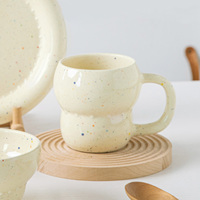 Mug à café en céramique avec poignée, tasse à thé faite à la main pour le bureau et la maison, finition brillante élégante
