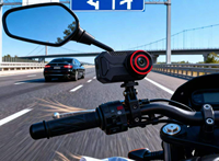 Caméra embarquée pour moto 4K avec WiFi, stabilisation d'image, enregistreur vidéo DVR étanche, écran tactile, GPS, vision nocturne