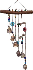 Carillons à vent bohèmes les plus vendus, faits à la main, rustiques, perlés, pour décoration de ferme et de campagne, disponibles en gros. - Product Image 5