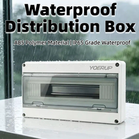 Boîtier de distribution électrique extérieur étanche IP65 en plastique ABS 18 voies série HT pour disjoncteurs MCB