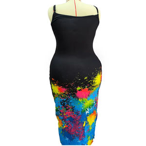 Nouvelle Arrivée Robe Midi Moulante Fendue Sans Bretelles en Polyester pour <span class=keywords><strong>Femme</strong></span>, Grande Taille, Style Décontracté d'Été - Product Image 6