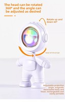 Lampe de chevet LED 3D DIY robot coucher de soleil moderne et minimaliste, projection colorée d'ambiance pour chambre, commande tactile et par claps