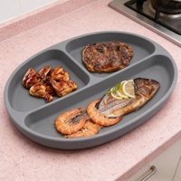 Plaques de cuisson en silicone personnalisées, écologiques, sans BPA, résistantes à la chaleur, avec compartiments, réutilisables pour la cuisine domestique