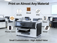 Imprimante UV à plat innovante FunJar 3050 MINI pour petites entreprises, machine d'impression de panneaux publicitaires avec tête d'impression DX7 pour matériaux flexibles