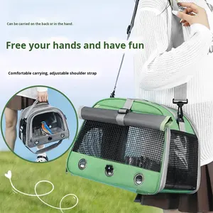 กระเป๋าสะพายข้างลายนกอ็อกซ์ฟอร์ดของนกแก้วกระเป๋าเดินทางแบบพกพาระบายอากาศได้ดีกระเป๋าเดินสำหรับนกคอกแคตเทิล - Product Image 2