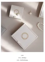Logo personnalisé en bois brossé perle boîte au trésor boîte d'emballage de bijoux collier bague boucle d'oreille boîte à bijoux