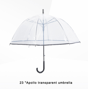 Paraguas de Plástico Transparente con Forma de Burbuja, Semi-Automático, con Mango Curvo Minimalista para Adultos, Venta al Por Mayor de Fábrica - Product Image 4