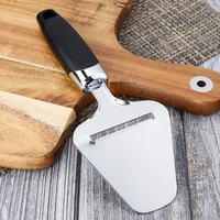 Spatula Pengangkat Keju Profesional Gagang Kayu Pisau Pemotong Kue Stainless Steel Untuk Penggunaan Dapur Rumah - Penyajian Pie Pizza Kue