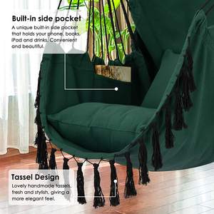 أرجوحة من القطن معلق مزدوج داخلي خارجي من الخوص للحديقة الترفيهية - Product Image 2