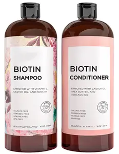 Private Label Bestes Haarpflege-Wachstums produkt Biotin Collagen Shampoo und Conditioner Set für Haare 500ml