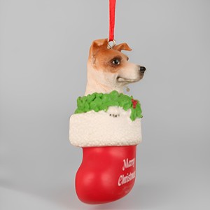 Amuleto Navideño Personalizado de <span class=keywords><strong>Chihuahua</strong></span> de 2.95'' de Alto, Modelo de Cachorro Navideño Divertido, Resina Pintada a Mano Resistente a la Corrosión - Product Image 3