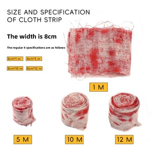 Bande de signalisation d'isolement en coton pour Halloween, motif sang, pour usage extérieur, accessoires de décoration de scène - Product Image 5