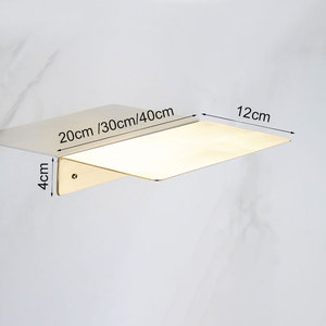 Mensole Angolari Galleggianti Decorative in Ottone, Moderne, Impermeabili ed Ecologiche, da Parete per Bagno e Hotel - Product Image 6