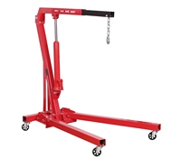 LEE-DING Heavy Duty 1TON 2200lb Manual Hydraulic Hoist Cherry Picker Shop Grue Lift for Auto Repair Tools