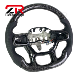 Volant sport personnalisé en fibre de carbone forgée pour <span class=keywords><strong>Dodge</strong></span> <span class=keywords><strong>Ram</strong></span> 1500 Rebel 2500 3500 4500 5500 <span class=keywords><strong>SRT</strong></span> TRX RHO Pickup Truck <span class=keywords><strong>2020</strong></span>+ - Product Image 2