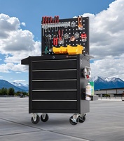 Carro de herramientas completo de alta resistencia, Kit de accesorios de tablero de clavijas, cajones de banco de trabajo para garajes, solución de almacenamiento de taller OEM personalizable