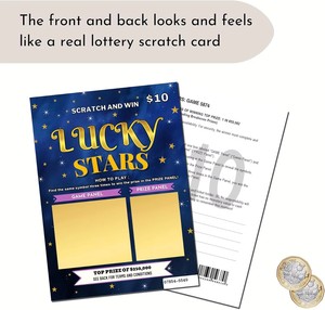 Individuelle Gewinnspiel-Rubbelkarten Digitaldruck Rubbellos-Design Muster Rubbelkarten - Product Image 4