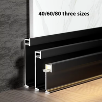 Profilé de plinthe en aluminium poli avec éclairage LED encastré moderne et personnalisé