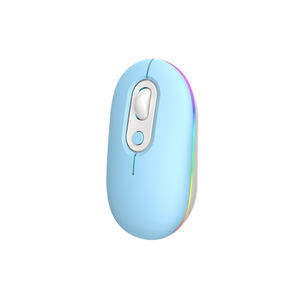 เมาส์ไร้สายแบบพกพา รุ่นบาง ชาร์จได้ เงียบ พร้อมไฟ LED  2.4g  แบบออปติคอล  พร้อมตัวรับสัญญาณ USB จัดส่งรวดเร็ว - Product Image 1