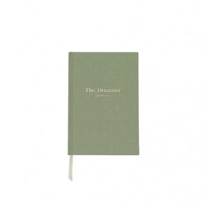 Custom Print Promotional Use Diary with Logo Hardcover Linen Fabric Cover Green A5 Lined Monthly Goal <b>Journal</b> Organizer/Planner - Product Image 2