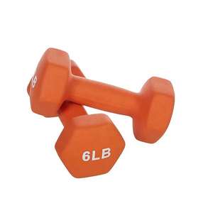 <span class=keywords><strong>Petit</strong></span> haltère hexagonal de gymnastique enduit de vinyle bon marché haltères en néoprène mini haltères de fitness ensemble blanc 3kg pour enfants - Product Image 3