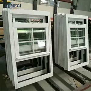 Aumegi For House Diy Aluminum Top Hung Window With Insect Screen Grill Design Double Hung Sash Storm Window Composite Fiberglass