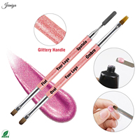 Kit de vernis gel UV effet œil de chat pailleté réfléchissant avec 2 pinceaux gel double embout et bâtonnet magnétique pour la décoration des ongles