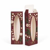 Boîte d'emballage en papier de luxe personnalisée avec logo, matériaux recyclés, fenêtre découpée, vernis UV sélectif, estampage à chaud et gaufrage pour cosmétiques et soins de la peau