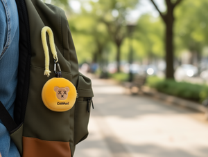 Monedero de peluche con forma de oso redondo con cremallera para guardar monedas - Product Image 2