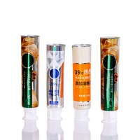 Tube d'emballage de dentifrice en aluminium-plastique laminé, 12,7-35 mm, avec bouchon à vis, logo personnalisé imprimé UV
