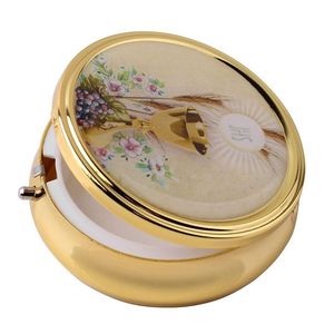 Caja de Rosario de 6mm, artículo de comunión sagrada en tono dorado, caja de almacenamiento de baratijas pequeñas, caja organizadora de recuerdos para collar de Rosario - Product Image 4
