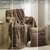 Rustique double couche luxe peluche chaud moelleux doux tie dye fausse fourrure de lapin minky hiver jeter autre vison couverture adulte pour l'hiver